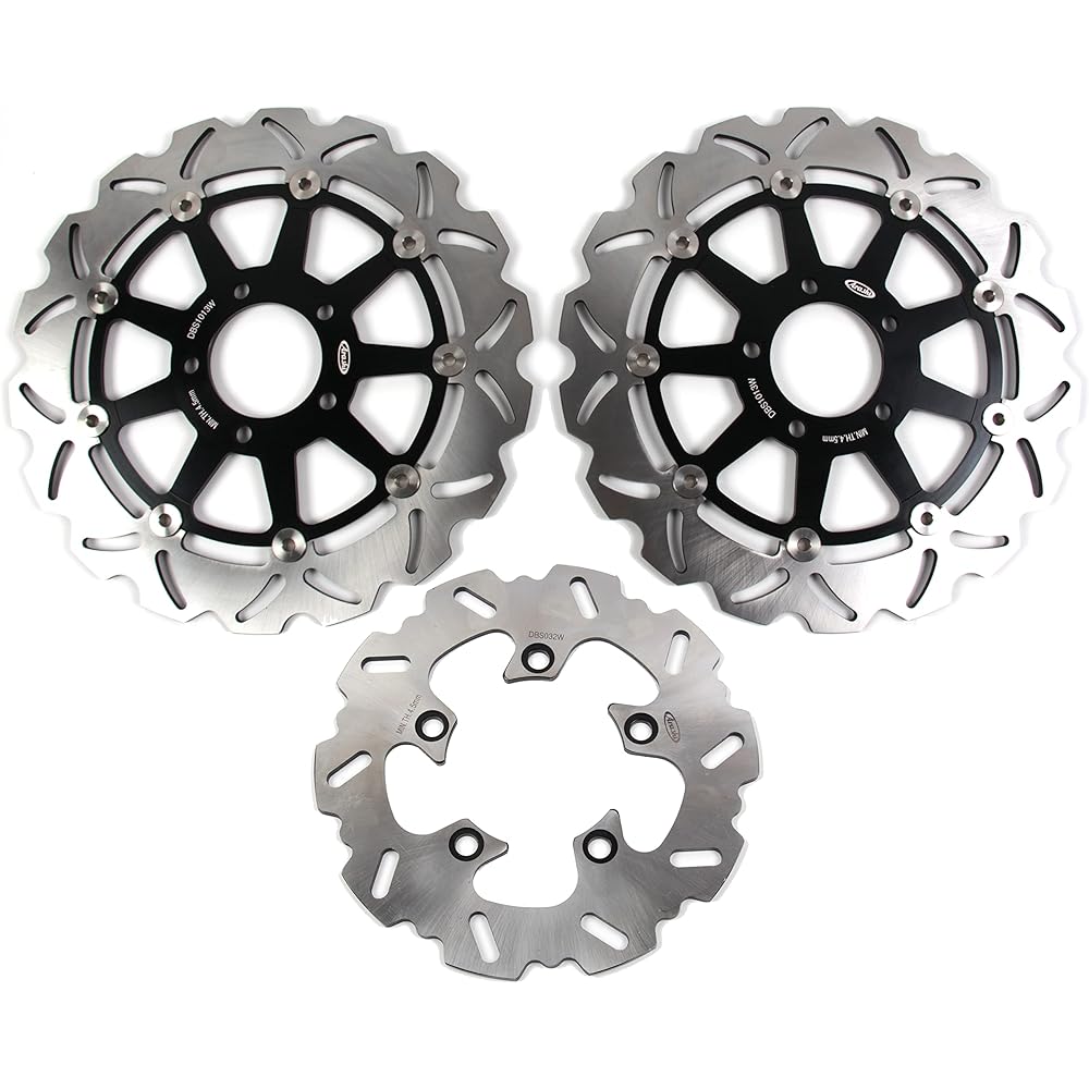 Arashi Front and Rear Brake Disc Rotor for Suzuki GSXR 750 GSXR750 1996-2003 Motorcycle Replacement Accessories Black 1997 1998 1999 2000 2001 2002 03
