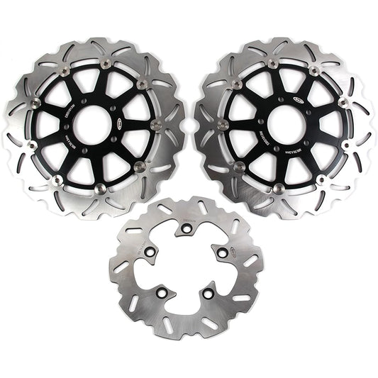 Arashi Front and Rear Brake Disc Rotor for Suzuki GSXR 750 GSXR750 1996-2003 Motorcycle Replacement Accessories Black 1997 1998 1999 2000 2001 2002 03