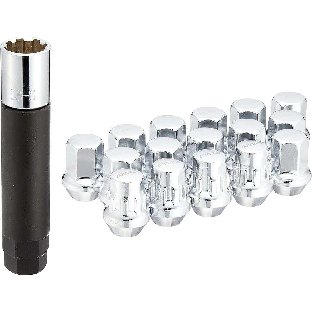 [RAYS] 17HEX lock & nut set (for 4 holes) M12 x 1.25 CP (plated) 74082000003CP