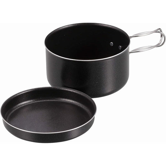 CAPTAIN STAG Cooker Pot Aluminum Mounted Cooker with Storage Bag Made in Japan Tsubame Sanjo Black UH-4108 / UH-4109
