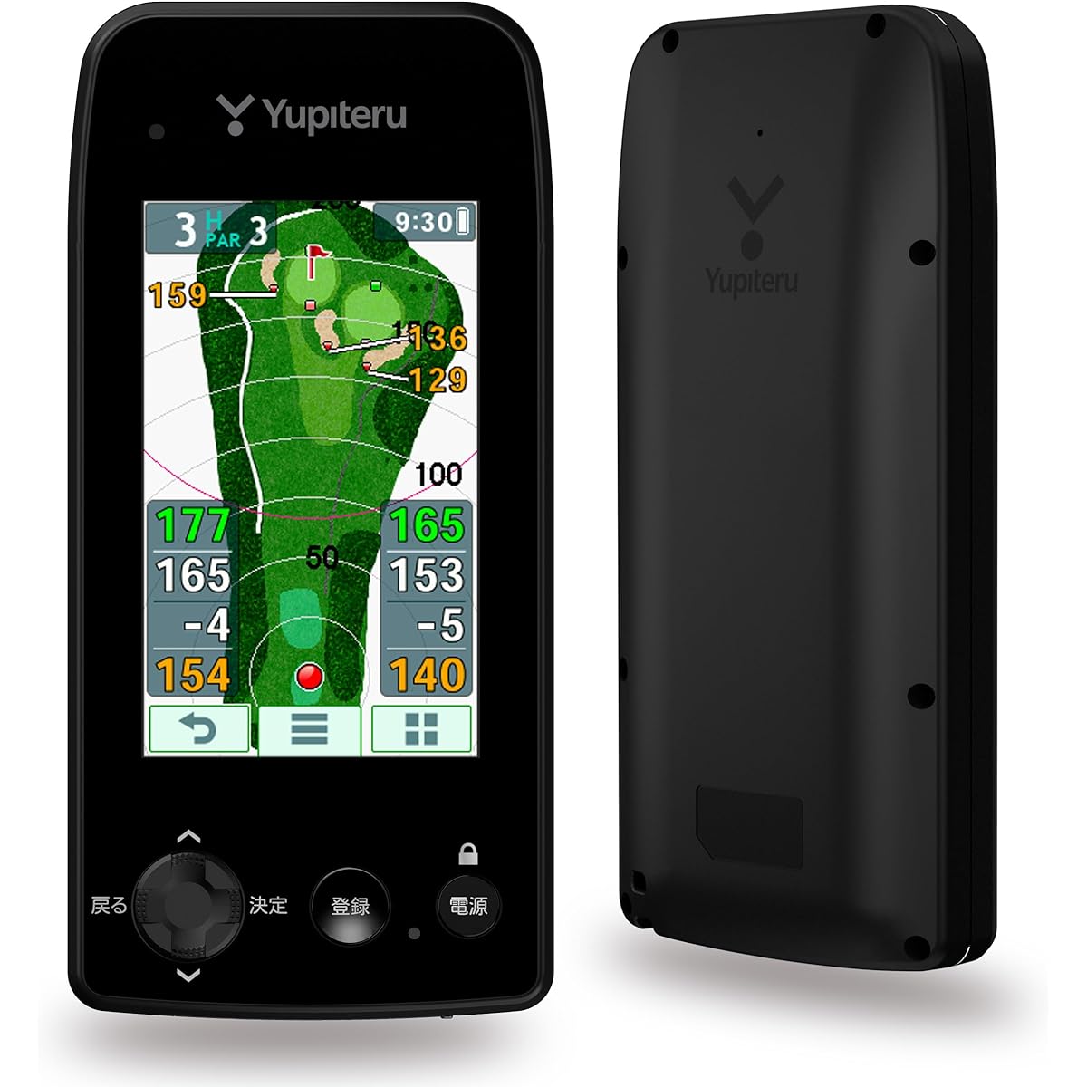 Yupiteru Golf Navigation YGN7100 Course layout Height difference OB line display 3.2 inch LCD touch panel Up to 31 hours operation Simple operation Made in Japan Yupiteru
