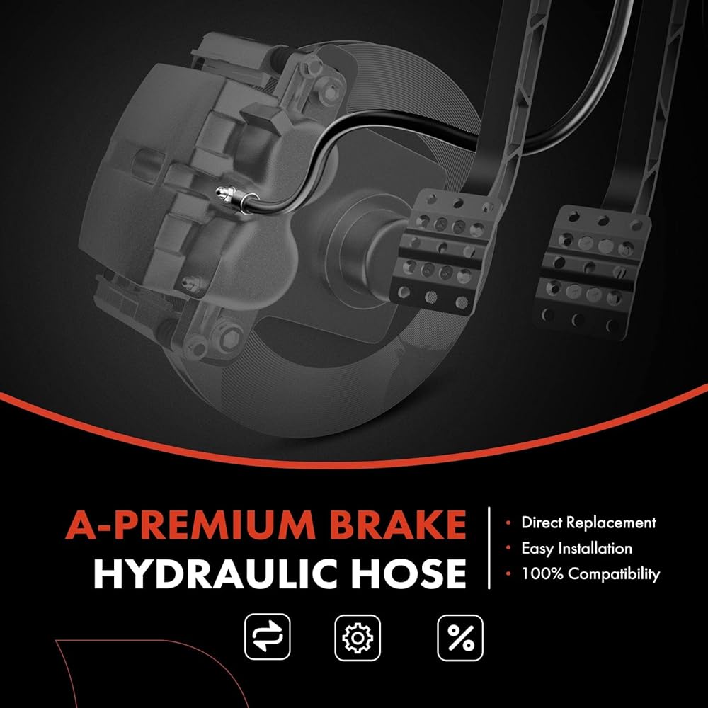 A-PREMIUM Front Driver Brake Hydraulic Hose Crysler, Dodge, Jeep Model Compatible-Avenger 2008-2014, Calibur 2007-2012, Compass/Patriott 2007-2016, 200 2011-2014, Seving 2007-2010