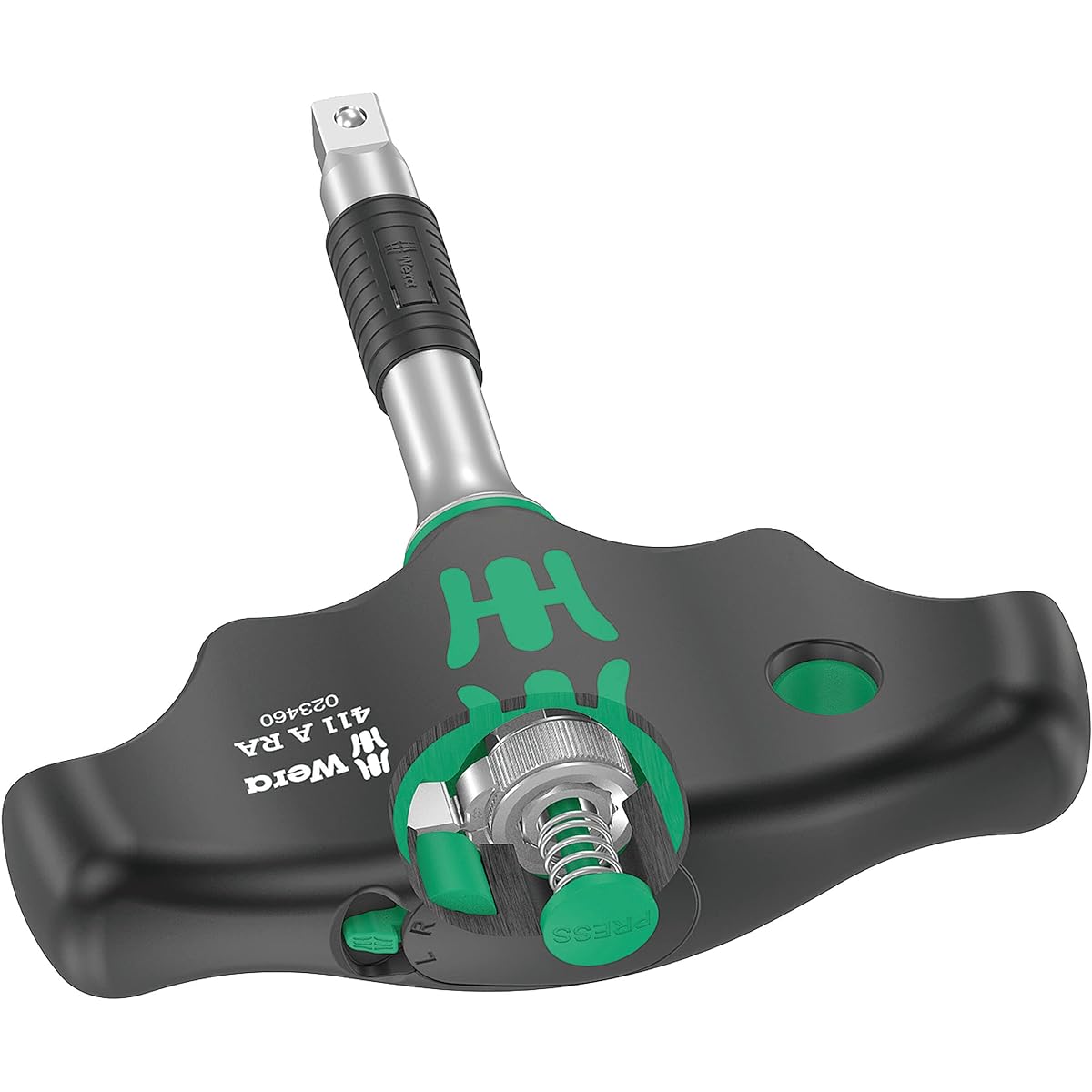 Wera 05023460001 | T-type handle adapter driver 411 A RA driver with ratchet function 6.35mm 1/4" x 45 mm [Japanese regular import product]