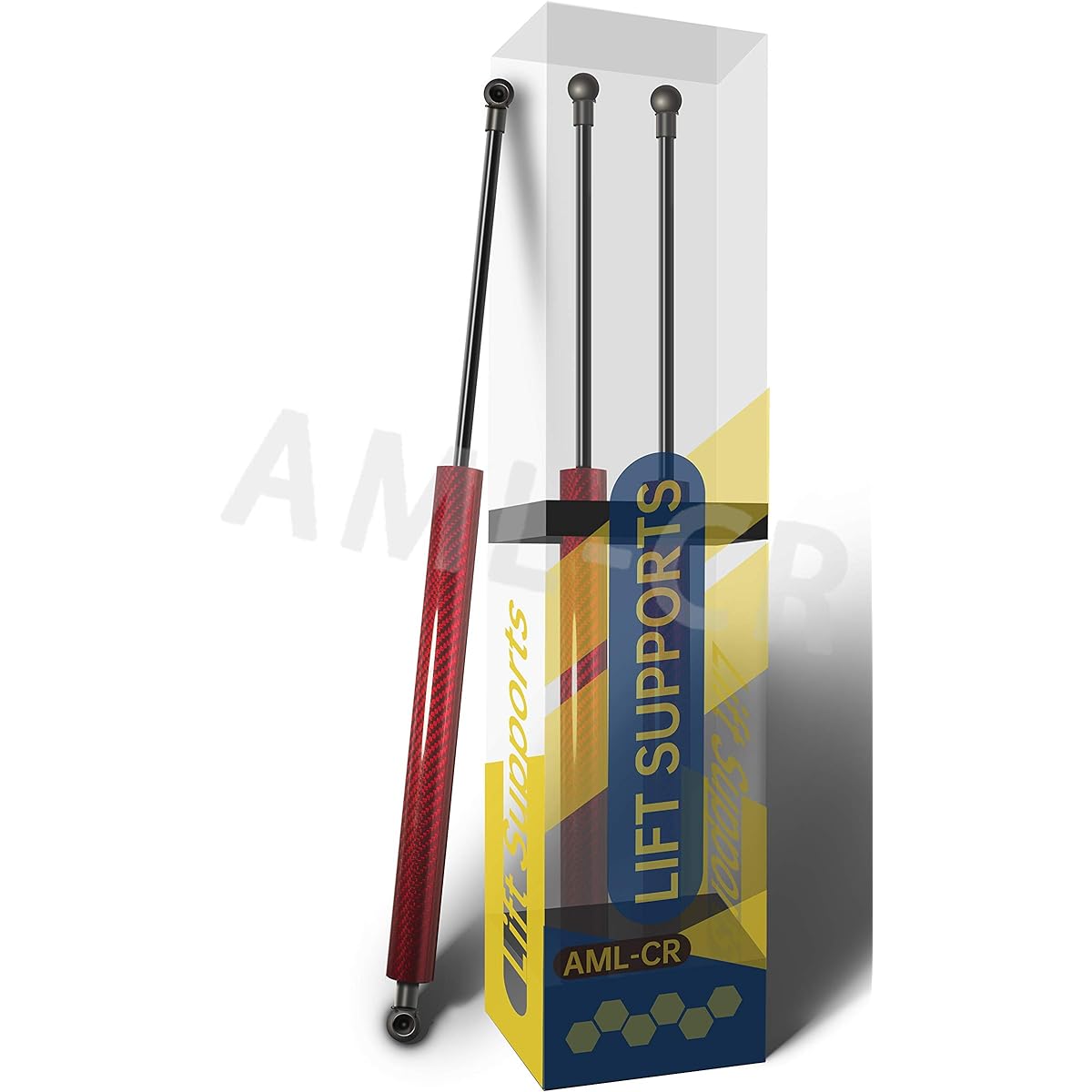 Amile 2002-2010 March K12 Series Hatchback Rear Damper Rear Gade Damper Truck Damper Shock Absorber Gas Spring Original Replacement Japanese Instruction Manual Included Left and Right Set (Red Carbon Fiber)