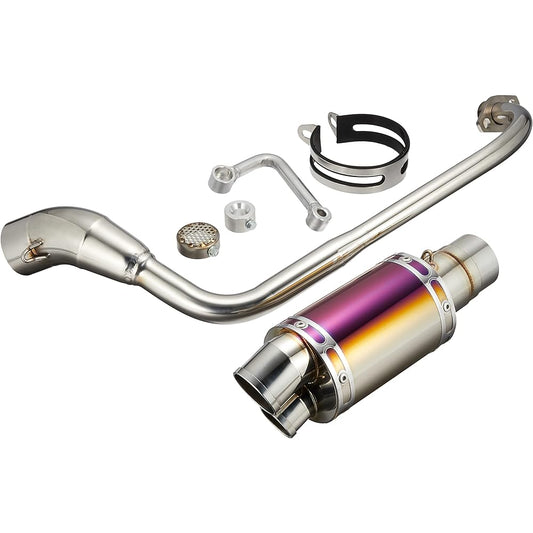 WirusWin Full Exhaust Twin Tail Short Muffler MONKEY125 MONKEY125 Titanium Double Baffle Specification