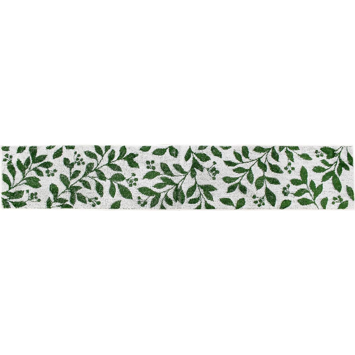 OKA Kitchen Mat Green Approximately 45cm x 240cm Corner Suction Kitchen Mat Still Leaf (Suction Doesn't Slip)