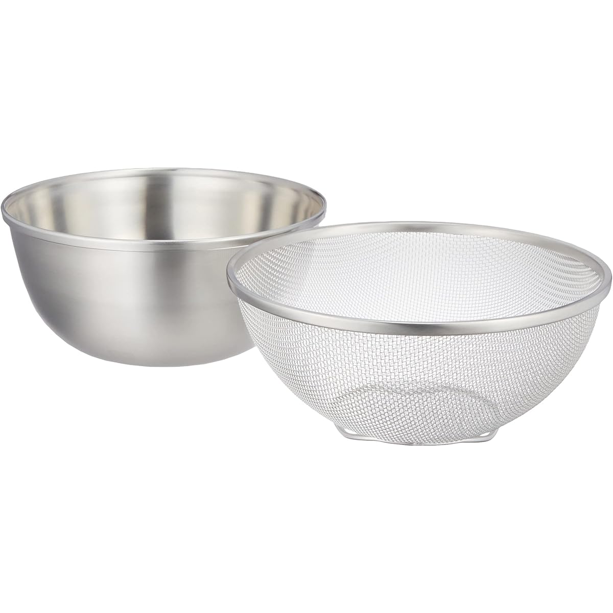 Wahei Freiz enzo made in Tsubame-Sanjo stainless steel colander & bowl 21cm set made in Japan AMG-0418