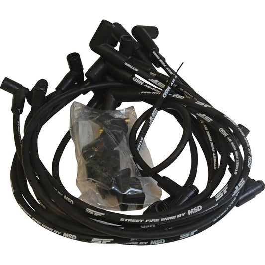 MSD 5554 Street Fire Spark Plug Wire Set Black