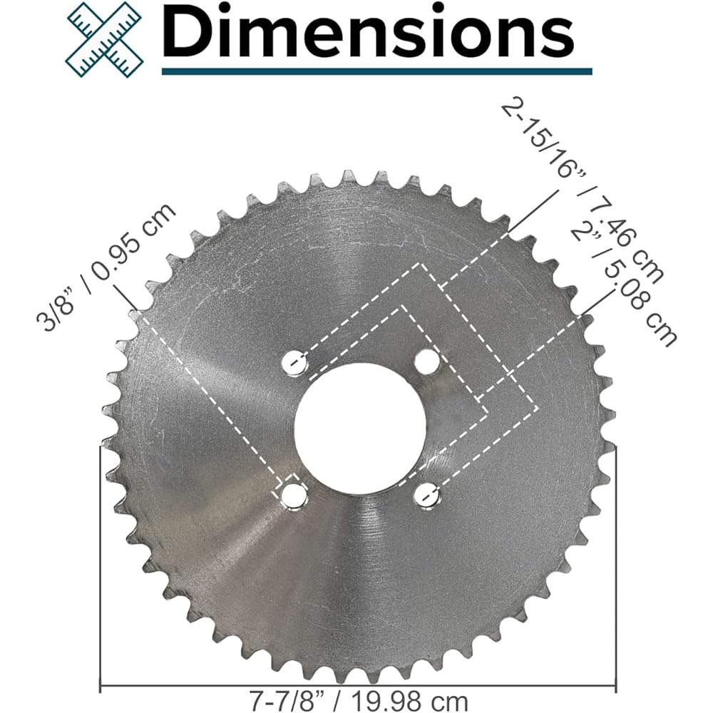 ALVEYTECH #40/41/420 chain 48 teeth sprocket go -kart & mini bike