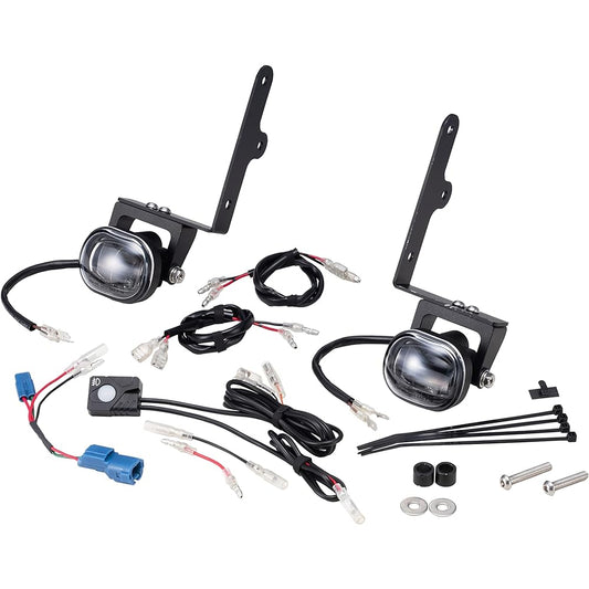 Kijima Motorcycle Fog Light Kit CT125 Hunter Cub (JA55/JA65) White LED Dustproof and Waterproof IP67 Equivalent Steel Black 205-6158