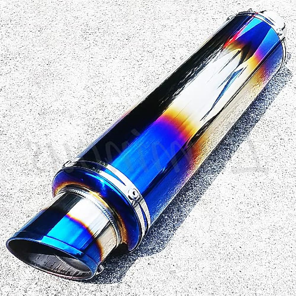 Titanium Baked Style Slip-on Muffler Silencer 51mm 50.8mm Gixxer 250 Gradius 400 Gradius 650 V Strom 650XT V Strom 1000 Bandit 250 Bandit 400 GSX400 Impulse Inazuma 400 General Purpose