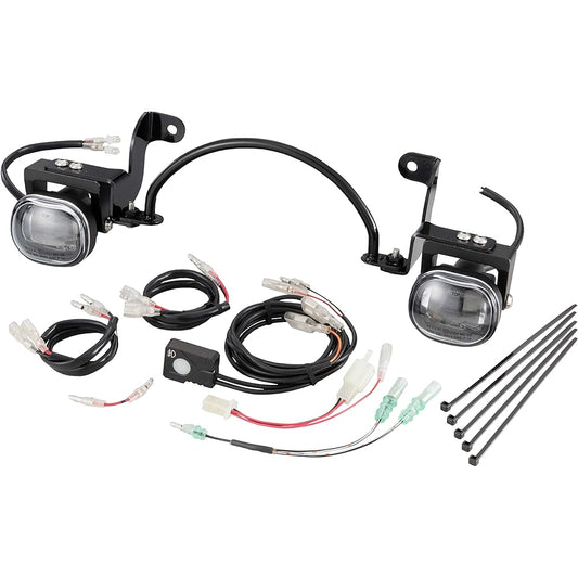 Kijima Motorcycle Parts Fog Lamp Kit 18W (2 lights) IP67 equivalent 5000-6200K Black Super Cub 110 ('18-/JA44/JA59) 205-6155A