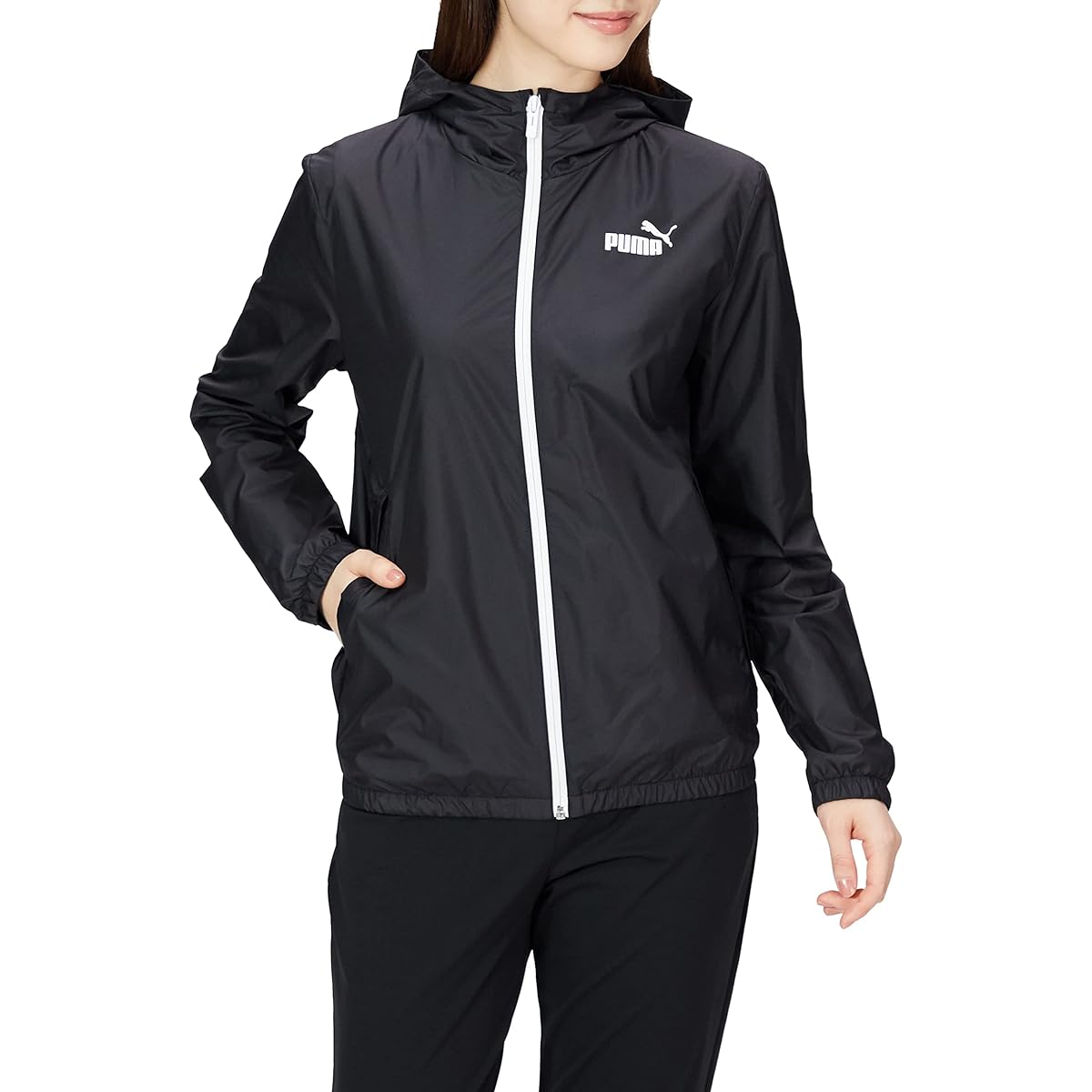 [PUMA] Heat storage, moisture permeable, water repellent, windproof blouson ESS solid windbreaker 849419 Women's