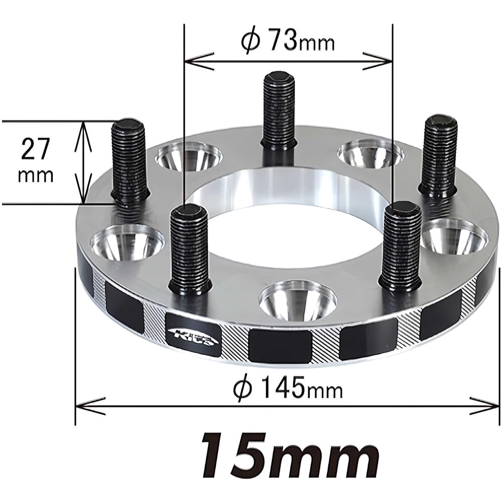 KYO-EI (Kyoei Sangyo) Kics WIDE TREAD SPACER (wide tread spacer) M12 x P1.5 5H PCD114.3 Thickness 15mm 2 pieces 5115W1