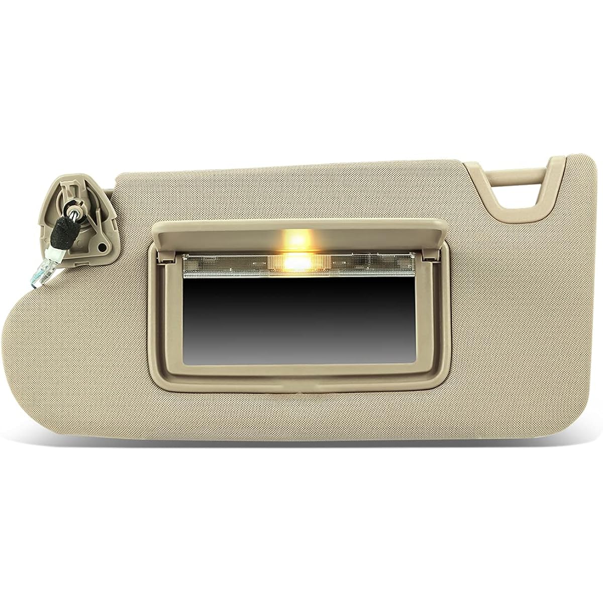 DNA MOTORING ZTL-Y-0247 Left driver seat side sun visor 2013-2018 Altima with light-compatible beige/tongue