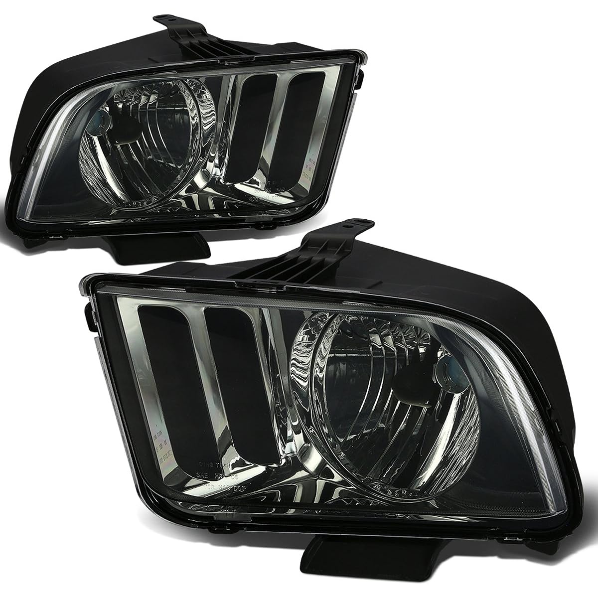 DNA MOTORING HL-OH-FM05-SM-CL1 Smoke lens headlight replacement 05-09 Mustang compatible