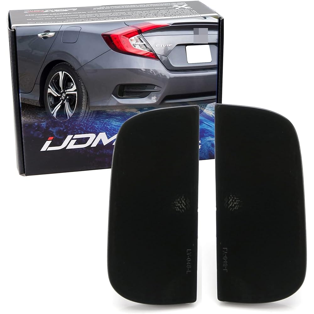 iJDMTOY Smoke Lens Rear Bumper Reflector Lens for 2016-21 Honda Civic Sedan/Coupe 10th Generation OE Spec LH RH Assembly