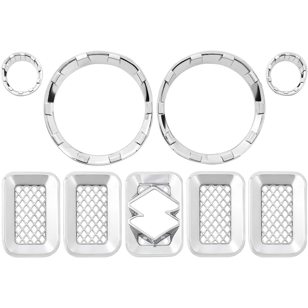 New Jimny JB64 Parts Sierra JB74 Plating Headlight Grill Garnish Set