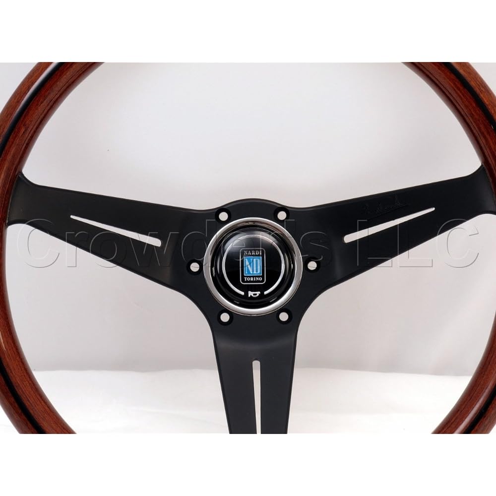NARDI 5069.35.2000 Deep corn mahogany wooden handle -black spokes