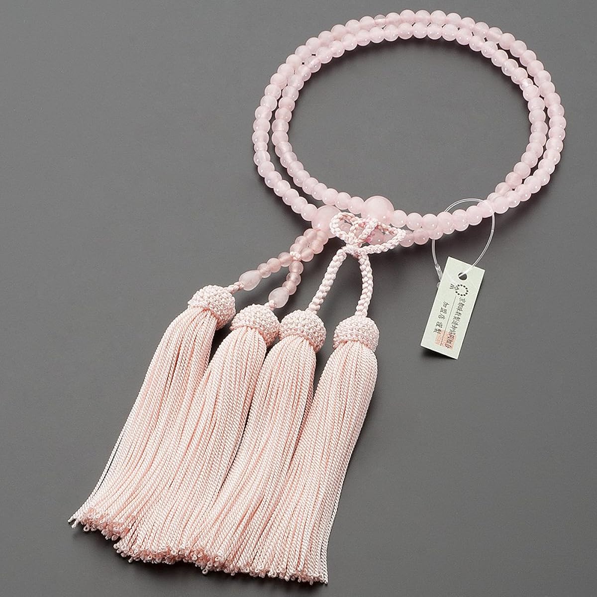 Buddhist altar shop Takita Shoten Prayer beads Jodo Shinshu authentic prayer beads [For women] Red crystal 8 inch pure silk headed tassel ◆ Kyoto prayer beads, main prayer beads, two-wheeled prayer beads, disciples, formal prayer beads [Published by Taki