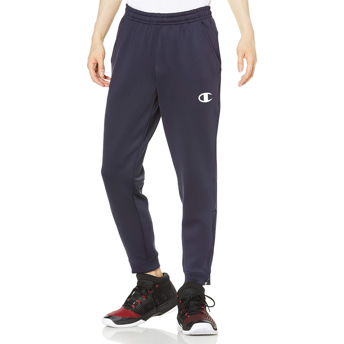 [Champion] Pants Stretch One Point Logo Half Zip Pants Basketball CAGERS C3-TB241 Men's