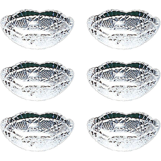 Toyo Sasaki Glass Small Plate Approximately φ7.8 x 2.6cm Fuga Peep Made in Japan Set of 6 LP00610