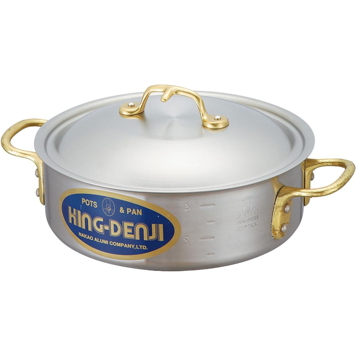 Nakao Aluminum Seisakusho King Denji Outer pot 18cm with measuring tape D-3