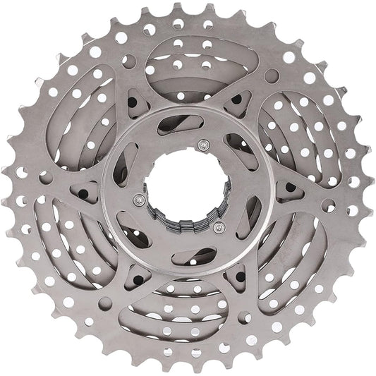Freewheel 9/10/11/12 Speed 32/36/42/46T Hollow Design Lightweight Super Wear-resistant Steel Sprocket Cassette Mountain Bike Road Bike Bicycle Replacement Accessories (10S 11-36T Silver)