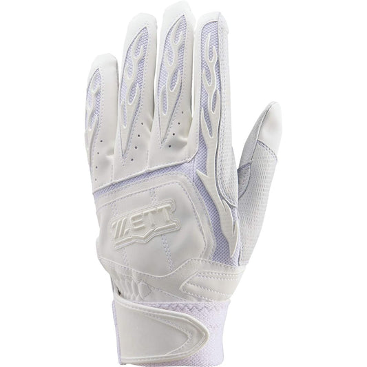 ZETT Batting Gloves Pro Status Both Hands High School Baseball Compatible Single Belt BG318HS