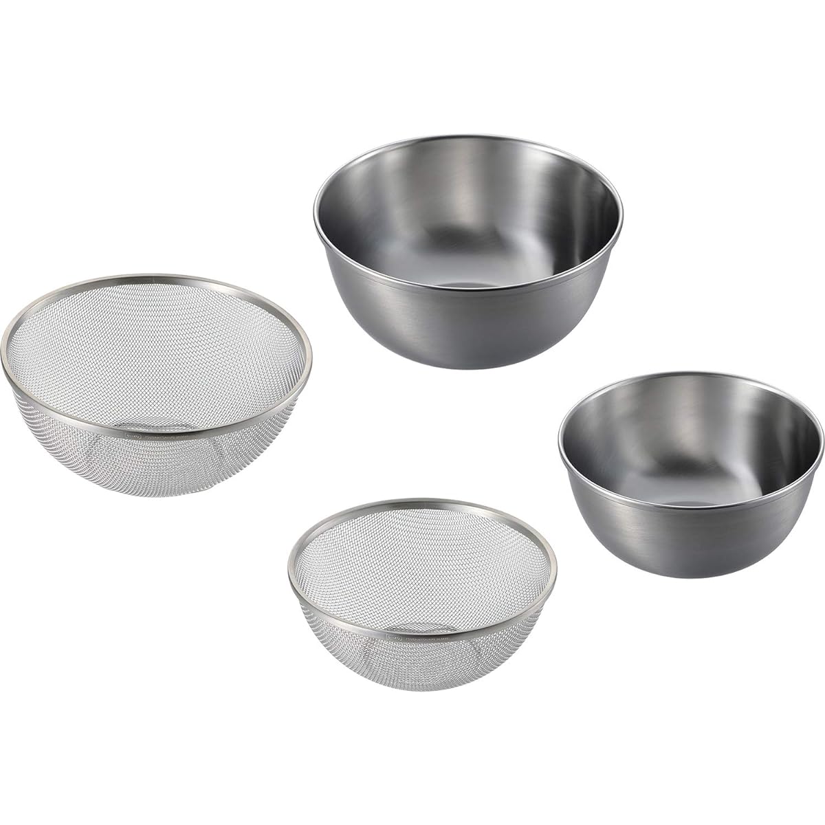 Wahei Freiz enzo made in Tsubame Sanjo stainless steel colander bowl 4 piece set made in Japan TMG-0412