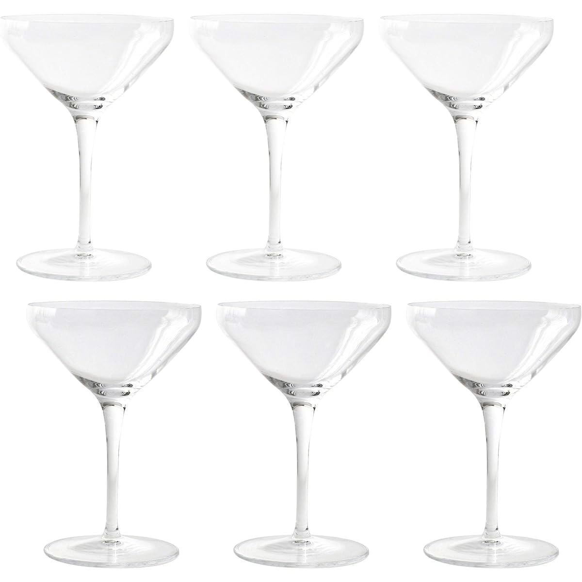 Adelia Luigi Bormioli Cocktail Glass Clear 300ml SON.hyx Crystalglass Cocktail 300 C315 Set of 6 Made in Italy J-6461