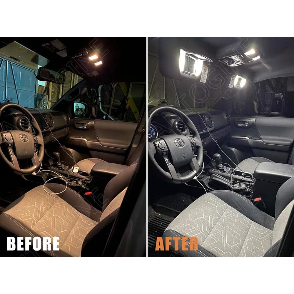 Super Bright 6000K White LED Interior Light Bulbs Kit Package for 2007-2019 Toyota Tundra + Install Tool