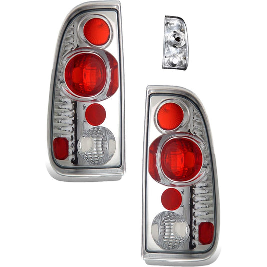 SPPC chrome Eurotail light assembleset for Ford F series- (pair) Left side of the driver's seat and the right side of the passenger seat