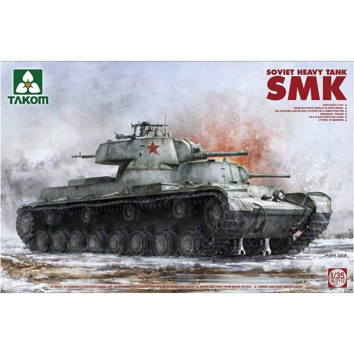 Tacom 1/35 Soviet Army SMK Heavy Tank Plastic Model TKO2112