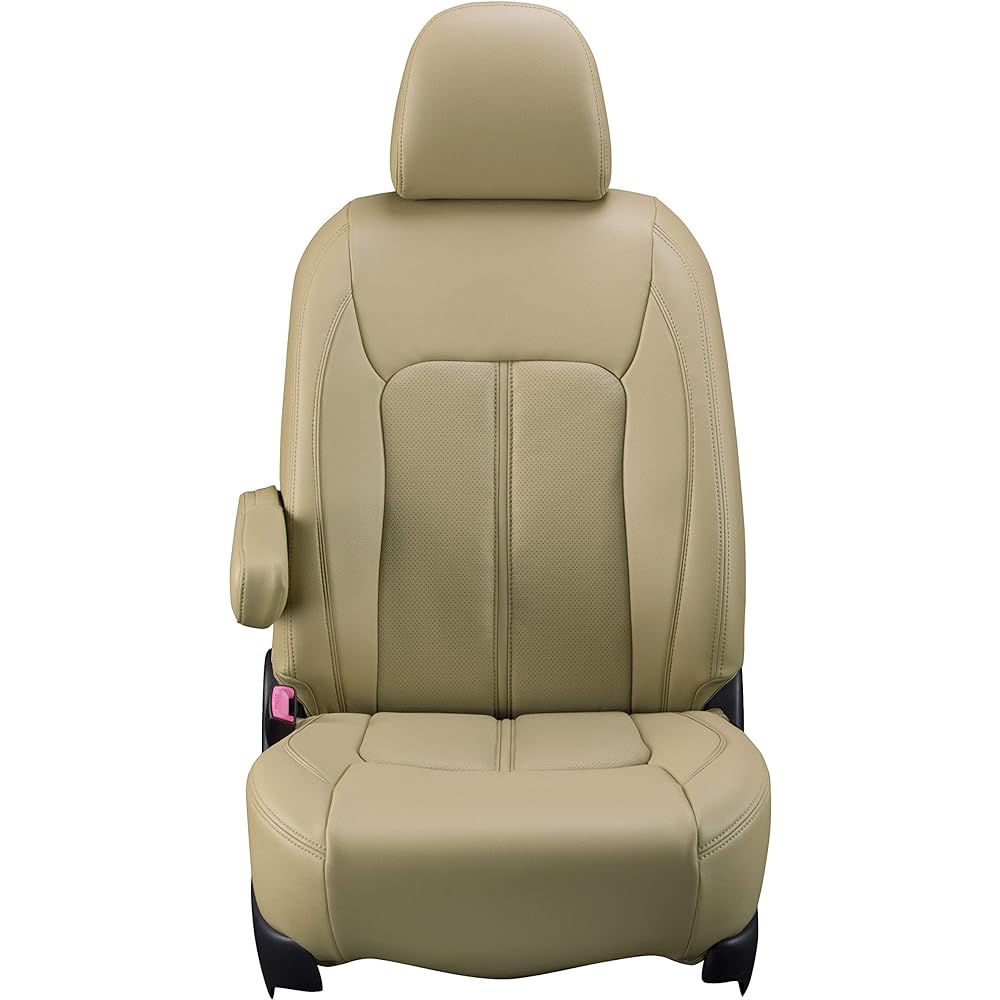 Clazzio Seat Cover Move Conte/Custom/Pixis Space Custom Daihatsu Clazzio High Quality Genuine Leather Center Leather Tan Beige ED-0689