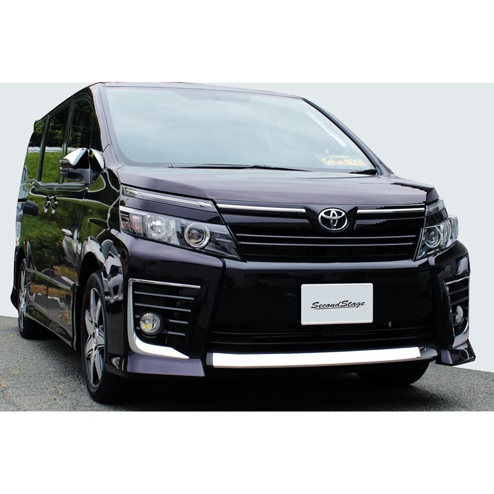 SecondStage Toyota Voxy 80 series emblem change kit from N mark to T mark plated emblem/piano black base/T209BLK