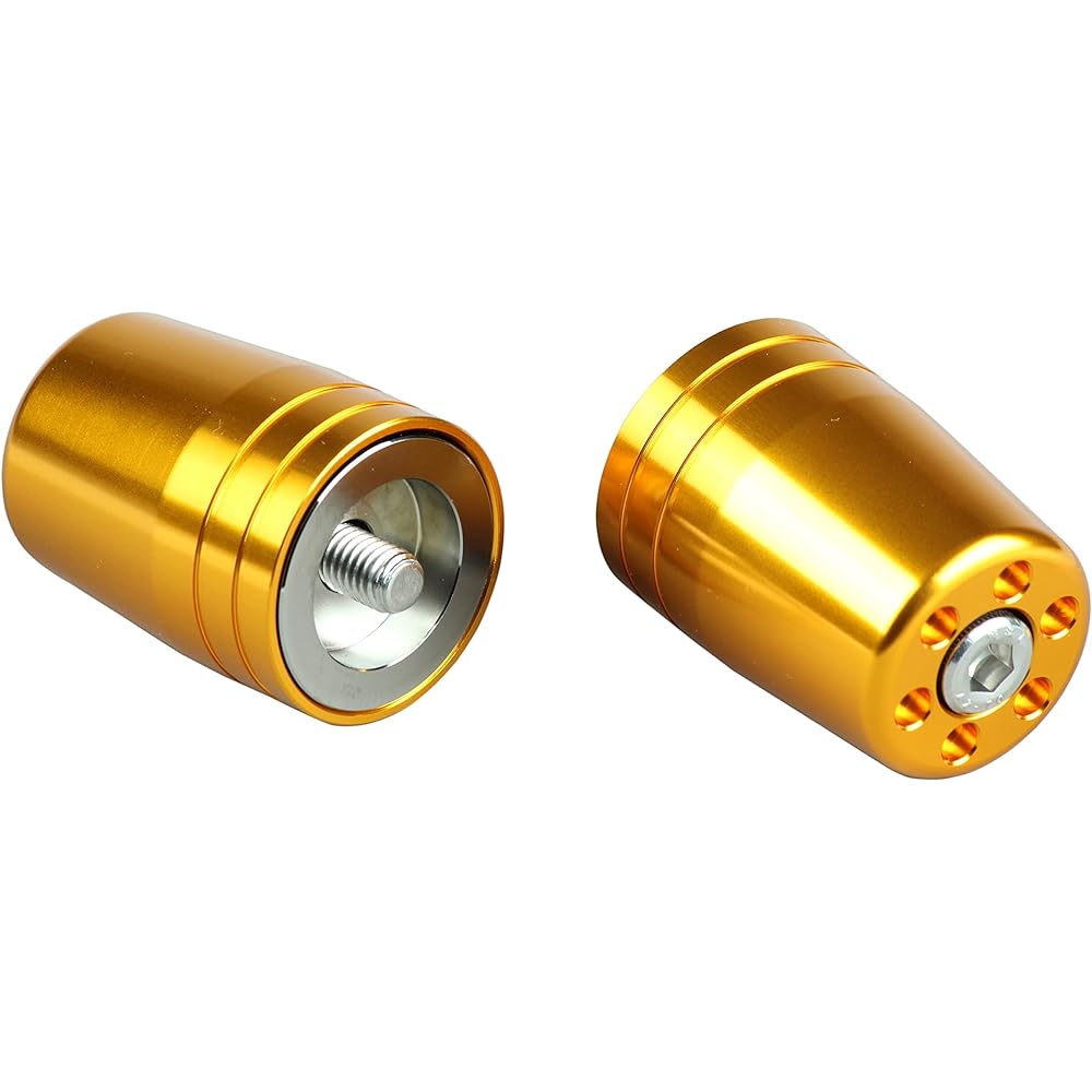 POSH Motorcycle Supplies Handlebar End Ultra Heavy Bar End for Kawasaki Genuine Handlebar M8 Type NINJA250 | Z900RS | ZRX1200DAEG etc. Gold 031579-04-10