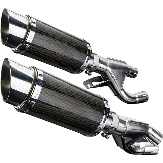 DELKEVIC Slip-on Carbon Muffler Yamaha VMAX1200 1984-2007 200mm KIT0170