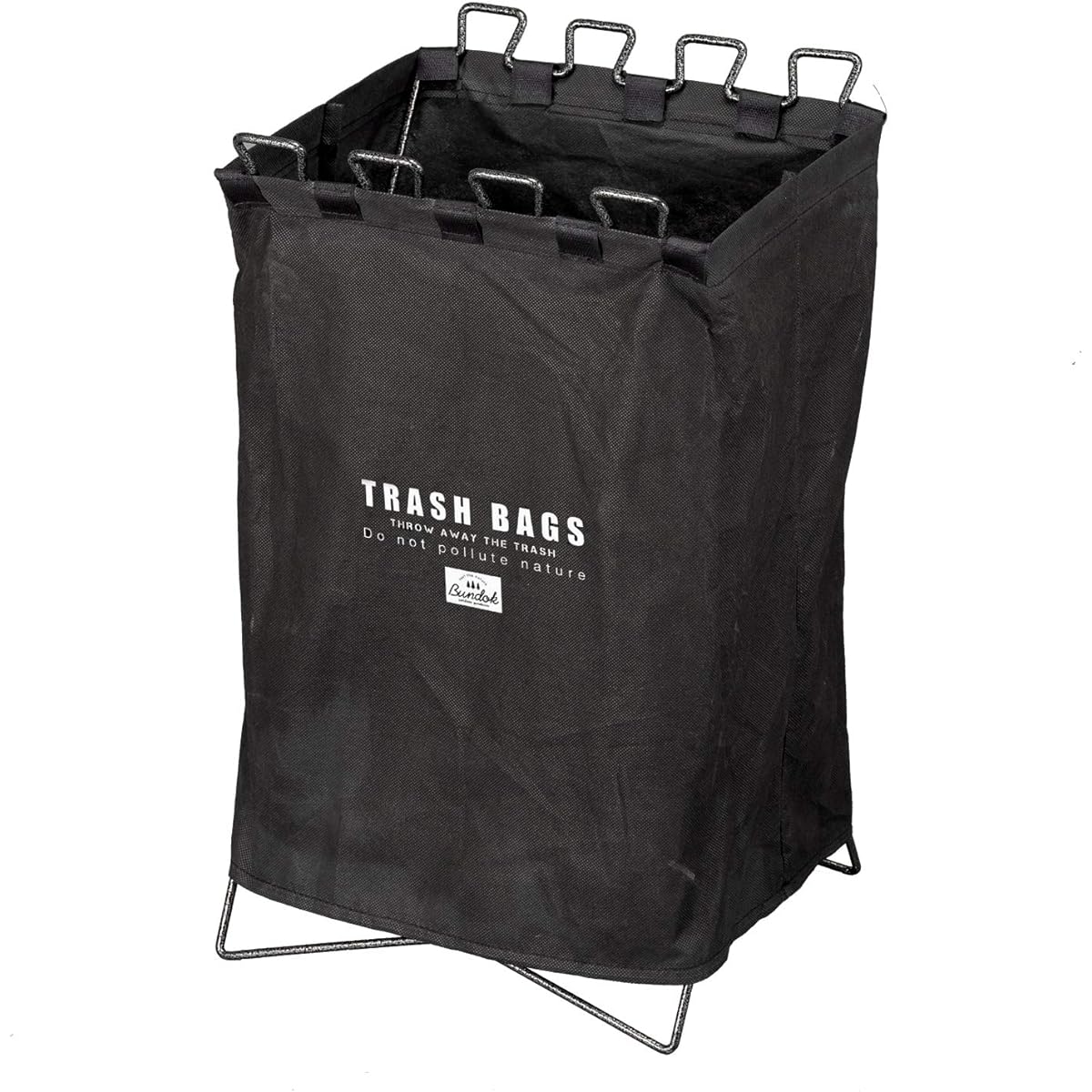 BUNDOK Garbage Stand BD-903 with Blindfold Cover, Lightweight, Folding Garbage Bag Holder, Sorting