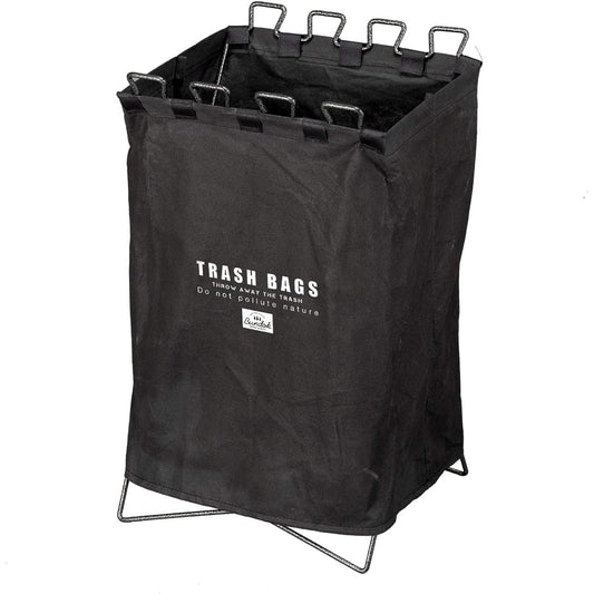 BUNDOK Garbage Stand BD-903 with Blindfold Cover, Lightweight, Folding Garbage Bag Holder, Sorting