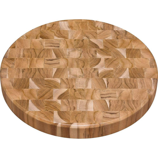 Tramontina Cutting Board Wooden Cutting Board Churrasco End Grain 38cm Round Antibacterial Treated Natural Wood Made in Brazil 13177/050 TRAMONTINA Natural