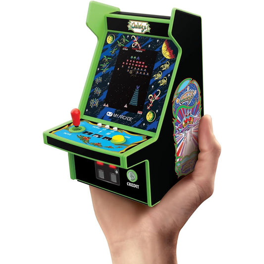 My Arcade Galaga Micro Player Pro 2 Games in 1 Mini Arcade Machine Fully Dynamic 6.75" Collectable Color Display