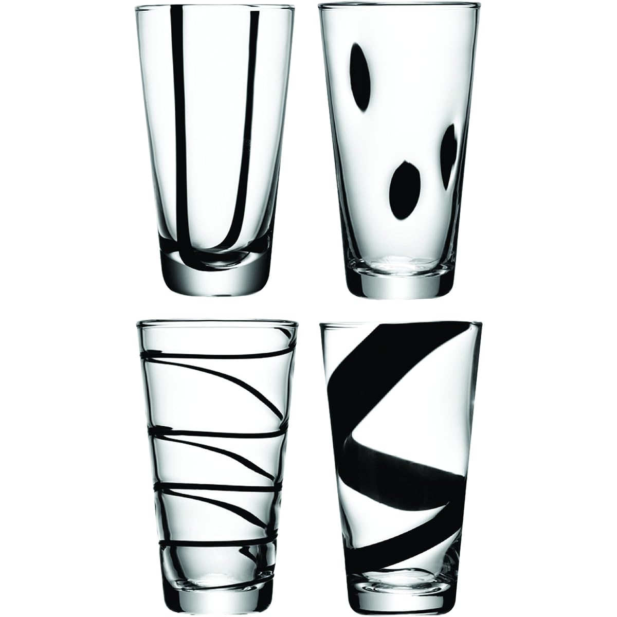 LSA Highball Black 370ml JAZZ G088-13-987 Set of 4