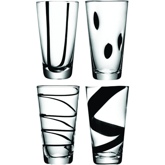 LSA Highball Black 370ml JAZZ G088-13-987 Set of 4