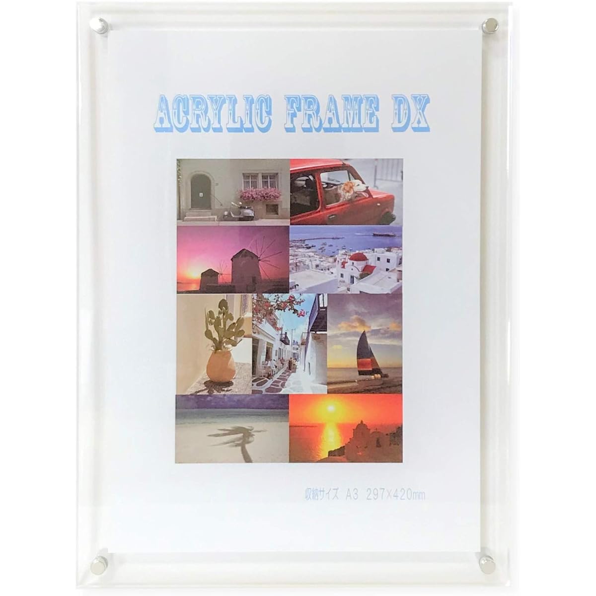 Muyo 5 Piece Acrylic Frame A3 Transparent Clear Wall Hanging Poster Frame Sign Frame