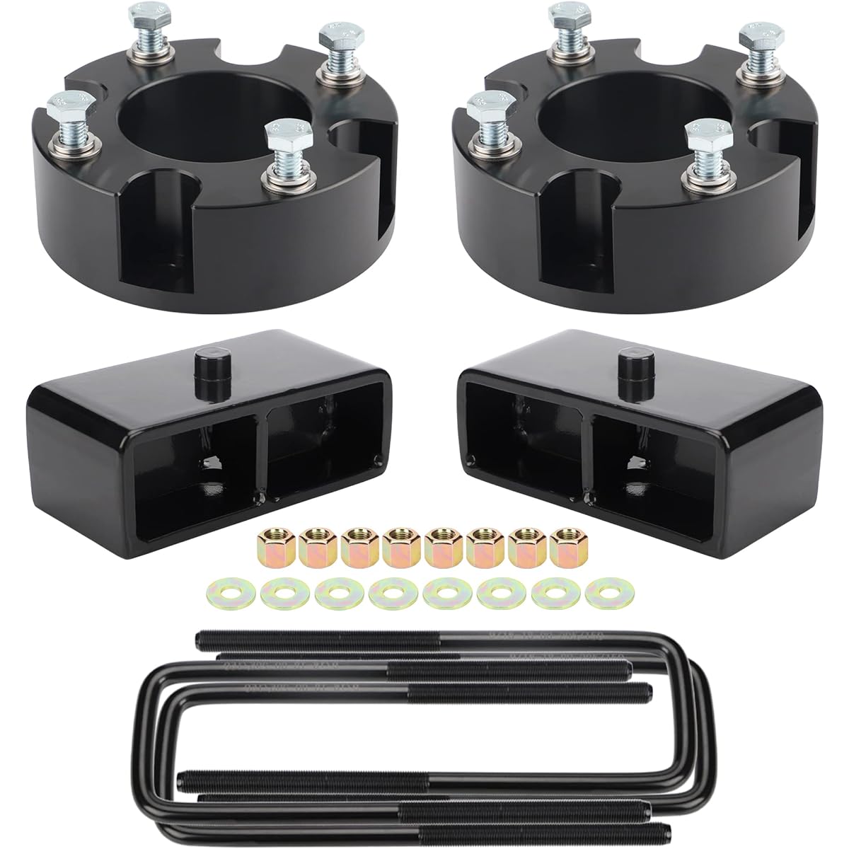Leveling lift kit 2005-2023 TACOMA 2WD 4WD 3 inch Front structure spacer + 2 inch rear plastic lift block kit extended square U bolt for tacom
