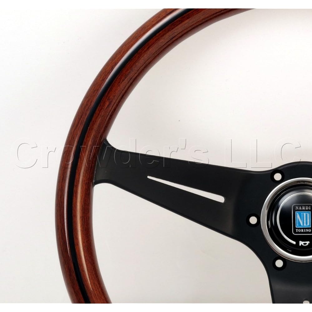 NARDI 5069.35.2000 Deep corn mahogany wooden handle -black spokes