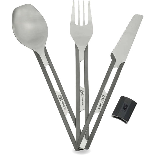 Esbit Outdoor Camping Titanium Cutlery Set (Spoon Knife Fork) ESTC4TI000