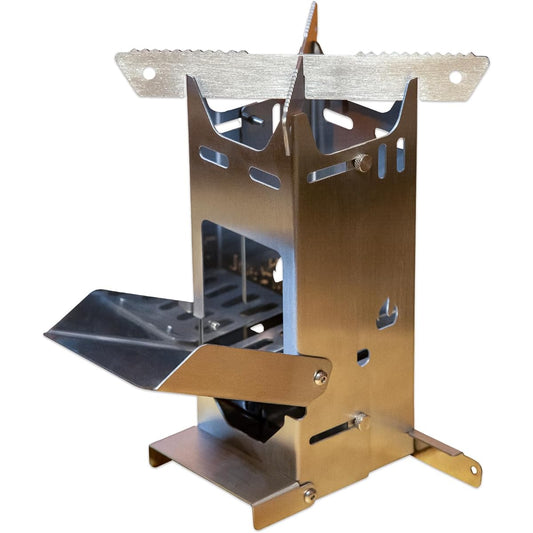 JoeMak Rocket Stove Mini [Foldable Compact Design] Wood Stove Solo Stove Wood Stove Bonfire Stand Solo (Mini)