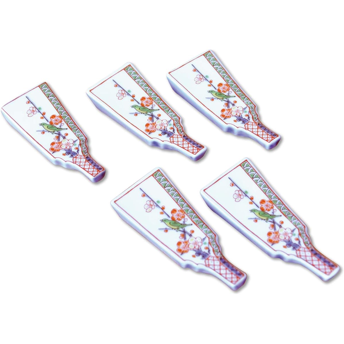 Chopstick rest New Year set of 5 stylish cute Arita ware battledore chopstick rest
